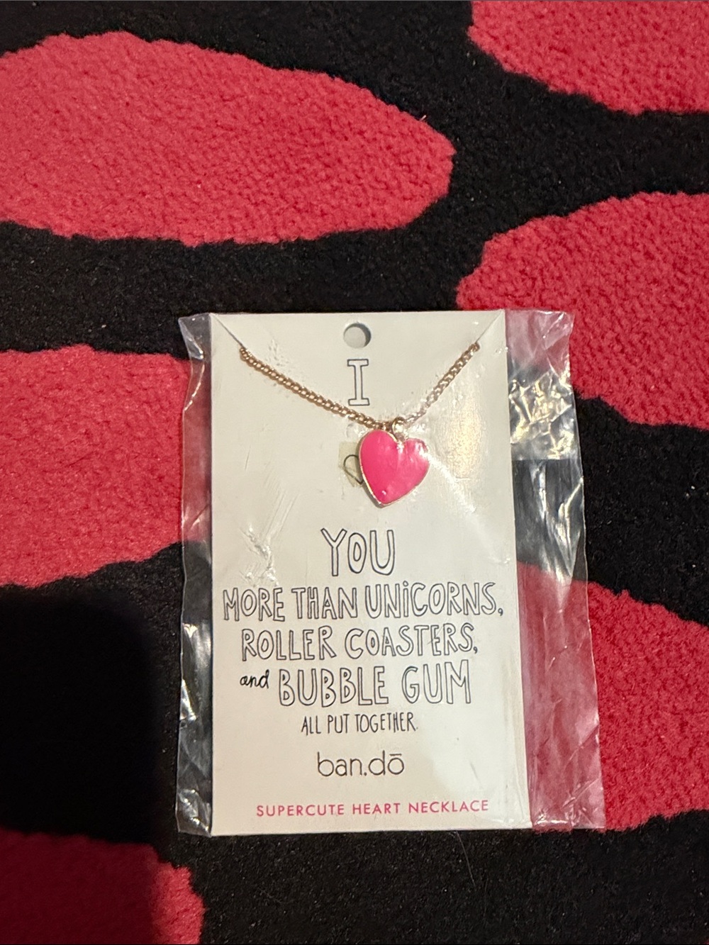 ban.do Hot Pink Heart Pendant Necklace